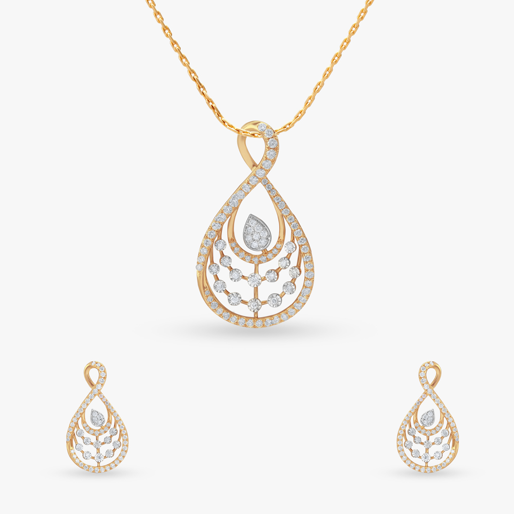 Timeless Tranquillity Diamond Pendant and Earrings Set,,hi-res image number null