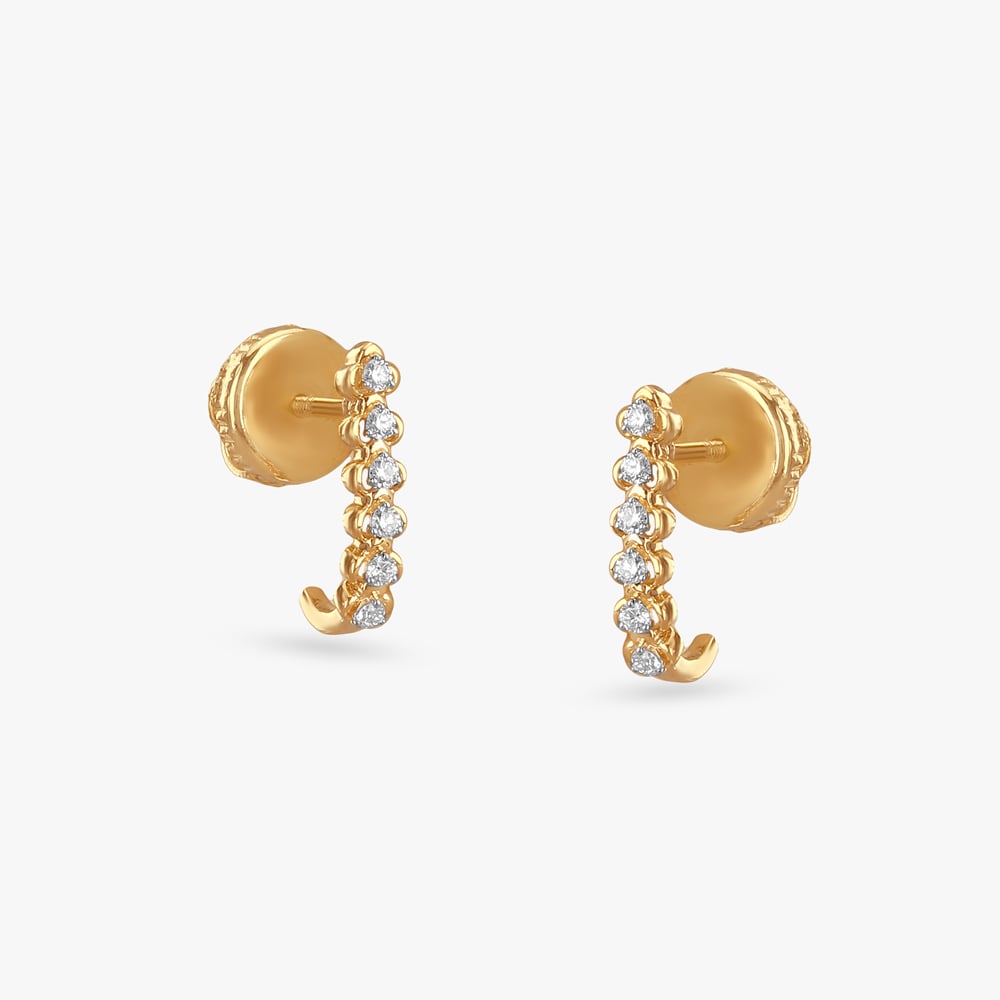 

Classic Elegance Diamond Hoop Earrings