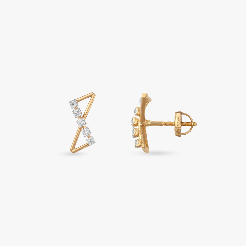 

Angular Spark Diamond Stud Earrings
