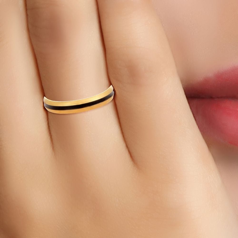 Minimalist 22 Karat Yellow Gold Finger Ring,,hi-res image number null
