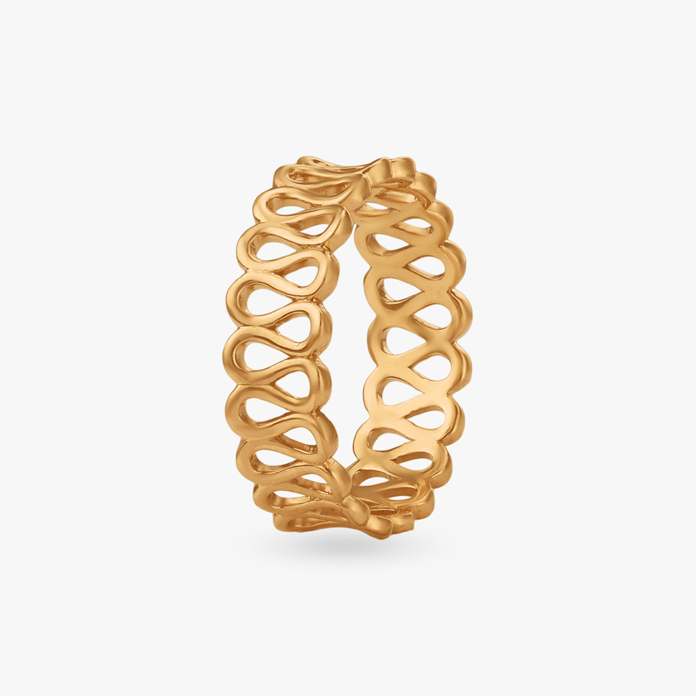 Endless Curve Gold Ring,,hi-res image number null