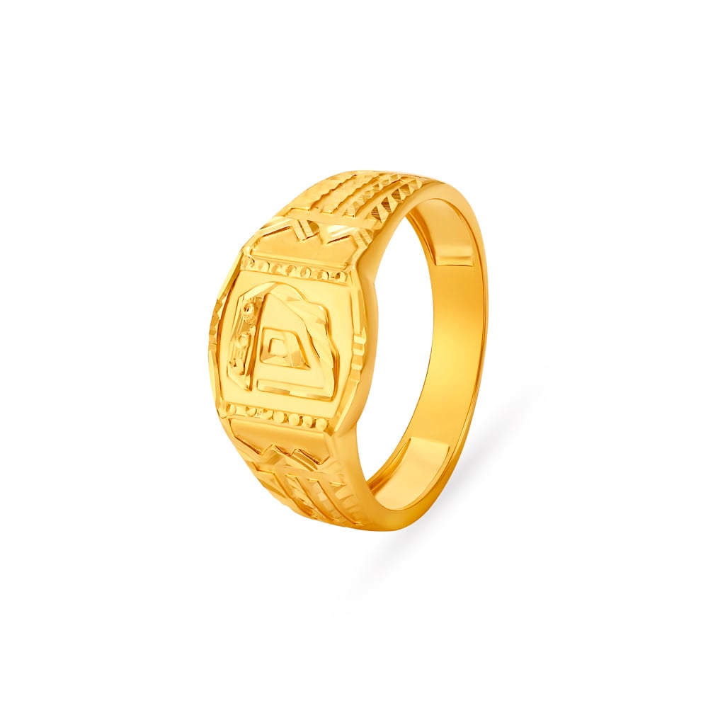 Alphabet letter ring D 3D model 3D printable | CGTrader