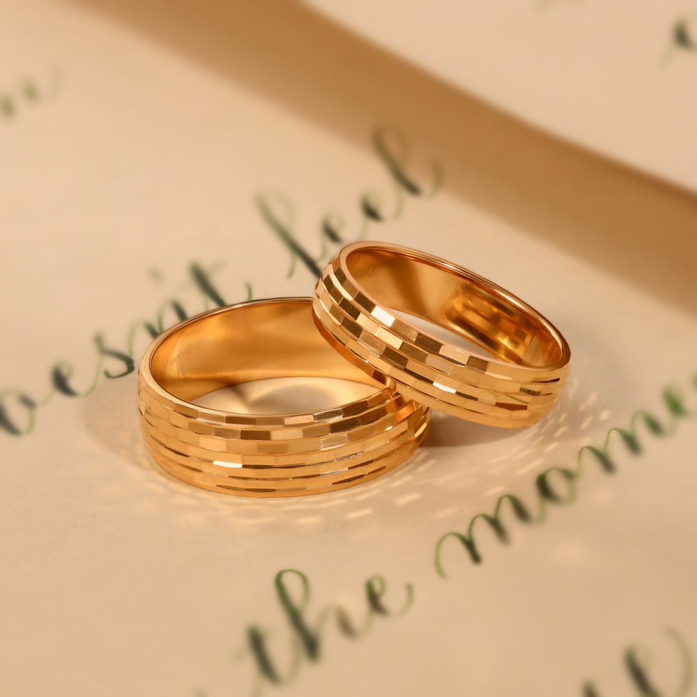 Tanishq engagement gold rings for couple discount