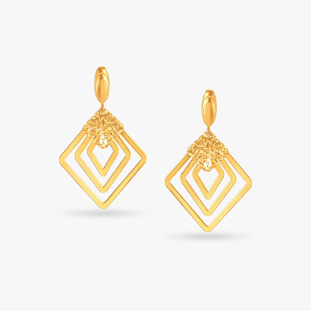 

Edgy Geometric Drop Earrings