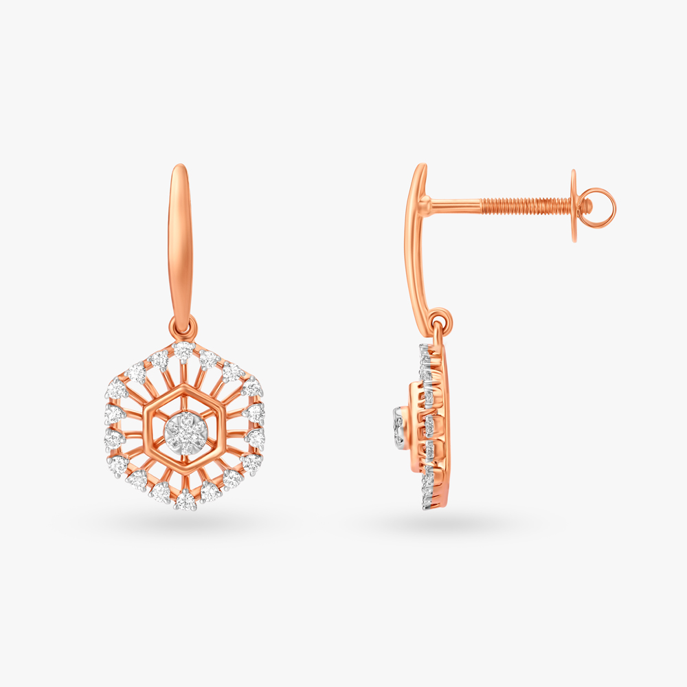 Stellar Frame Diamond Drop Earrings,,hi-res image number null