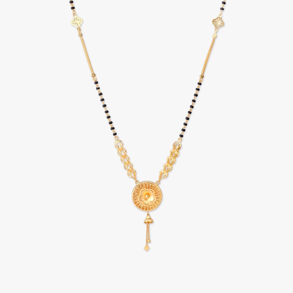 

Floral Medallion Gold Mangalsutra