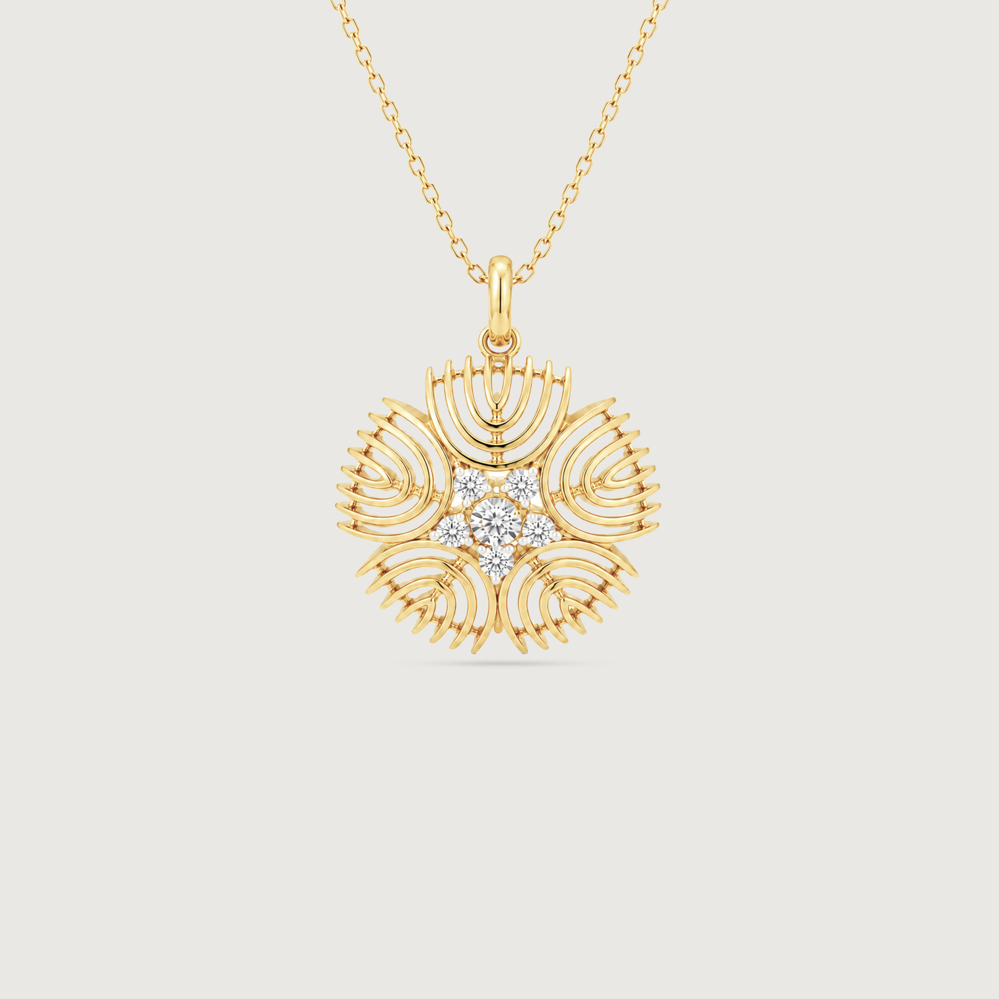 Sculpted Aura Diamond Pendant,,hi-res image number null