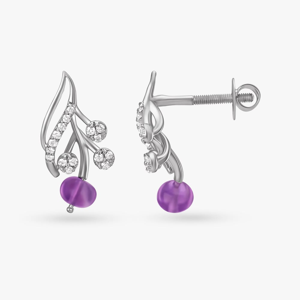 Lively Lavender Stud Earrings,,hi-res image number null