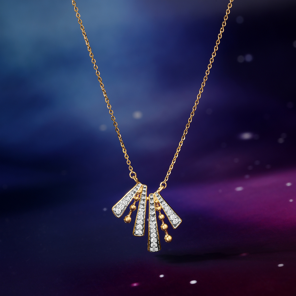 Supernova Sparkle 14KT Diamond Necklace,,hi-res image number null
