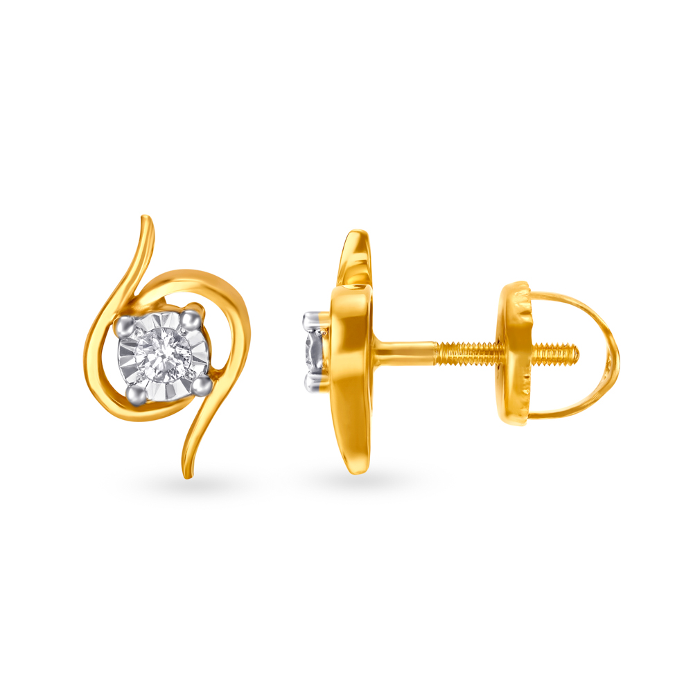 Contemporary Stylish Diamond Stud Earrings,,hi-res image number null