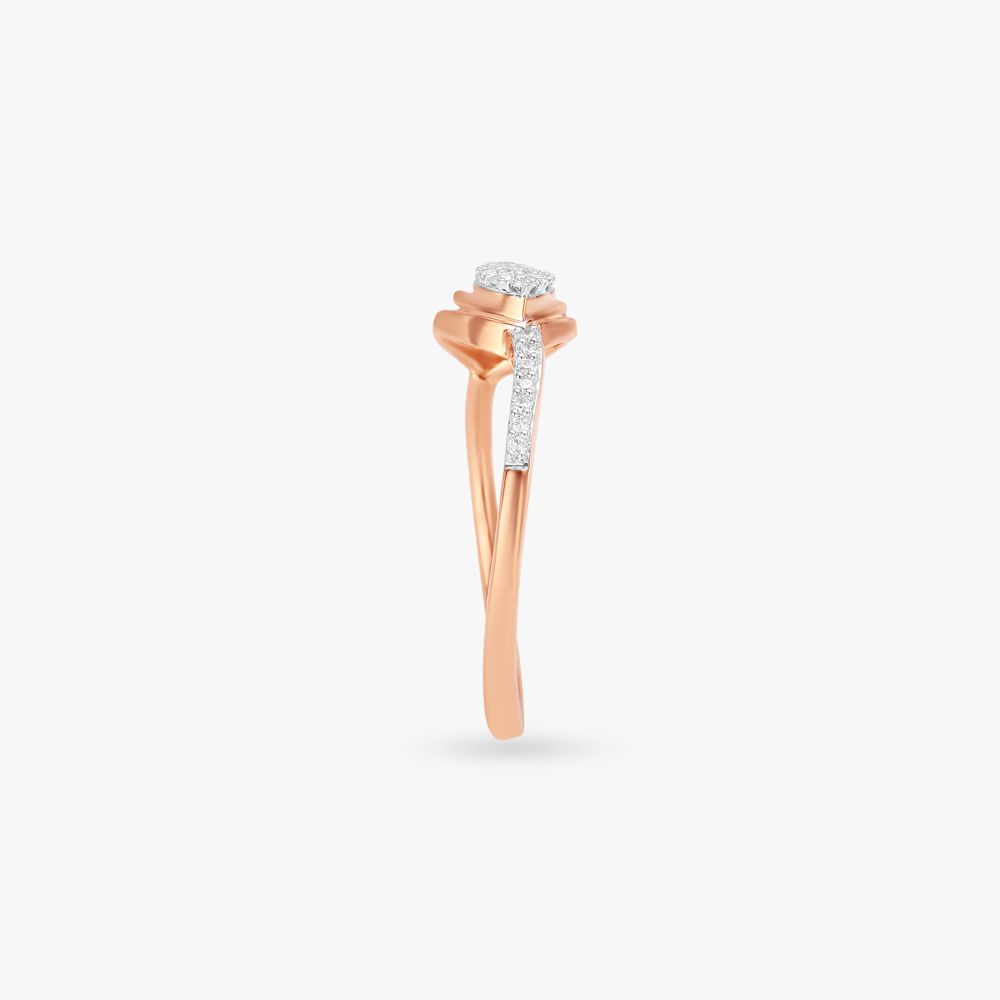 Lotus Delight Diamond Finger Ring,,hi-res image number null
