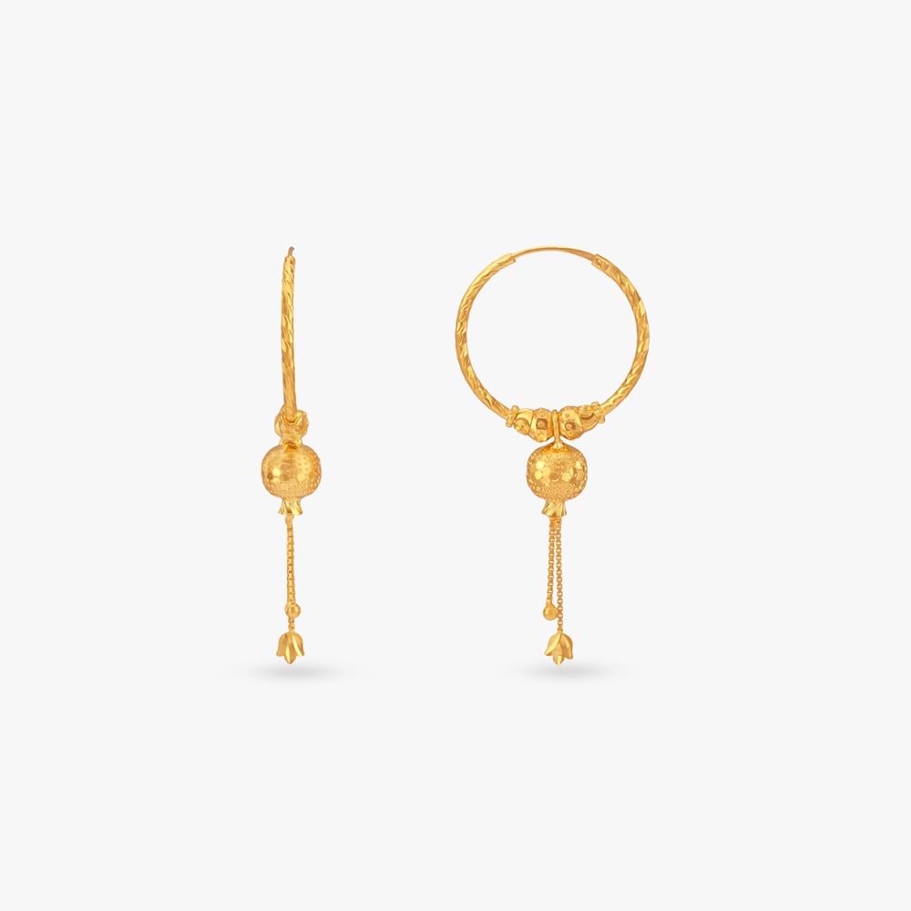 

Glimmer Sphere Gold Hoop Earrings