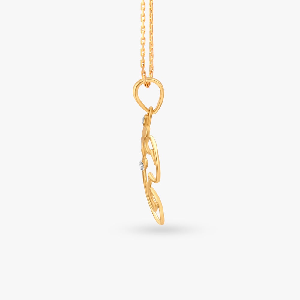 

Modern Ganesha Diamond Pendant