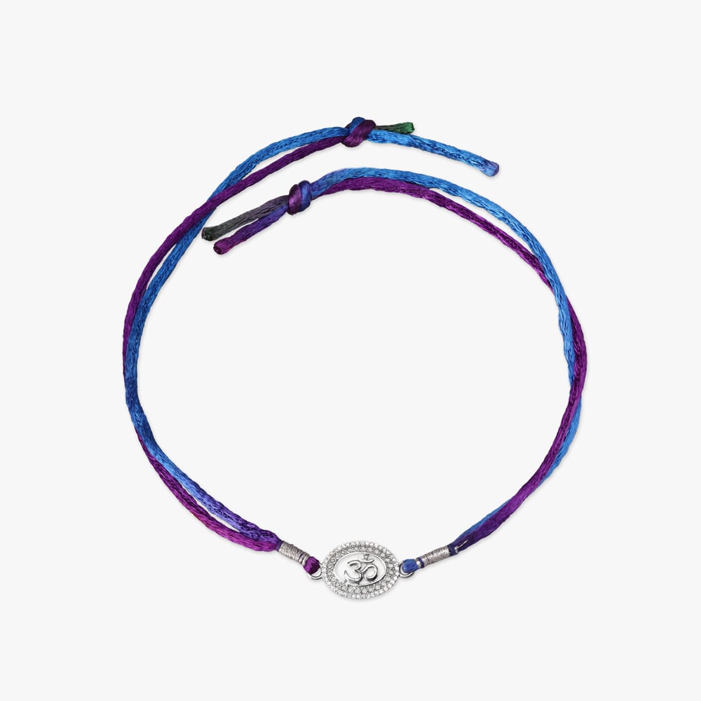 Celestial Om Silver Rakhi,,hi-res image number null