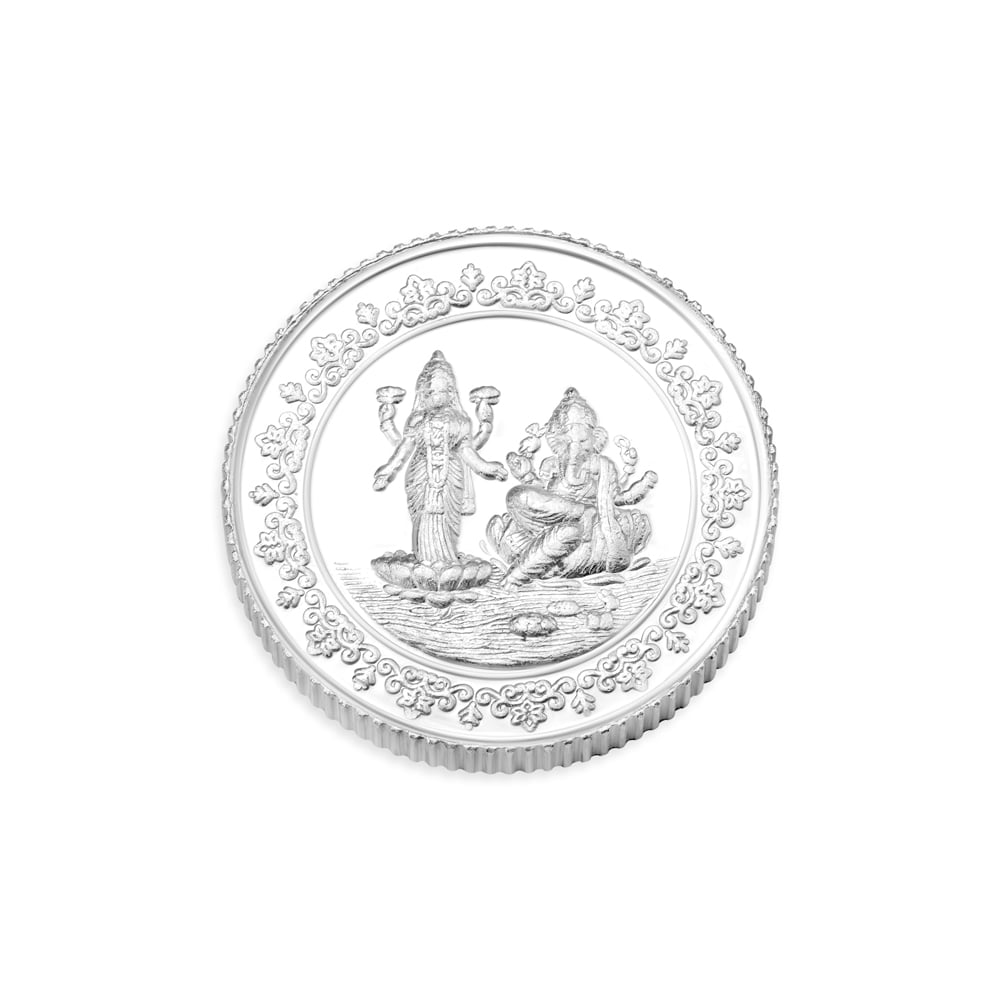 

25 Grams Lord Ganesha and Goddess Laxmi Silver Coin