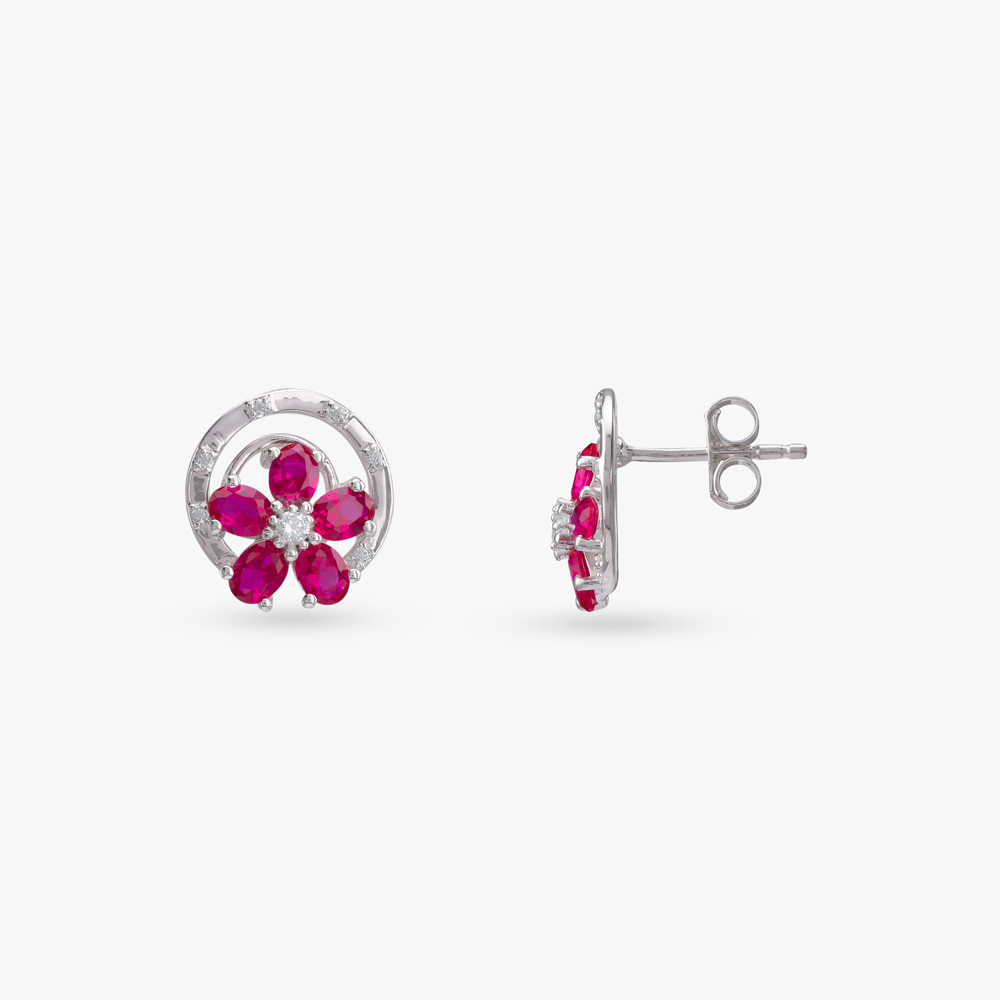 Petal Spark Silver Pendant and Earrings Set,,hi-res image number null