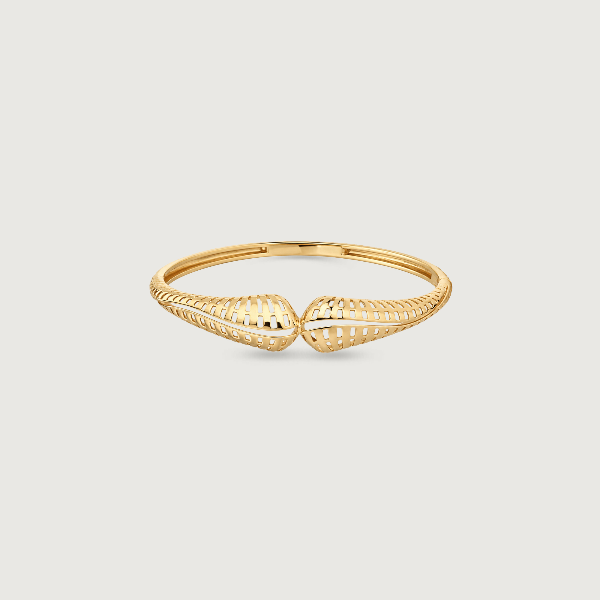 Graceful Leaf Gold Bangle,,hi-res image number null