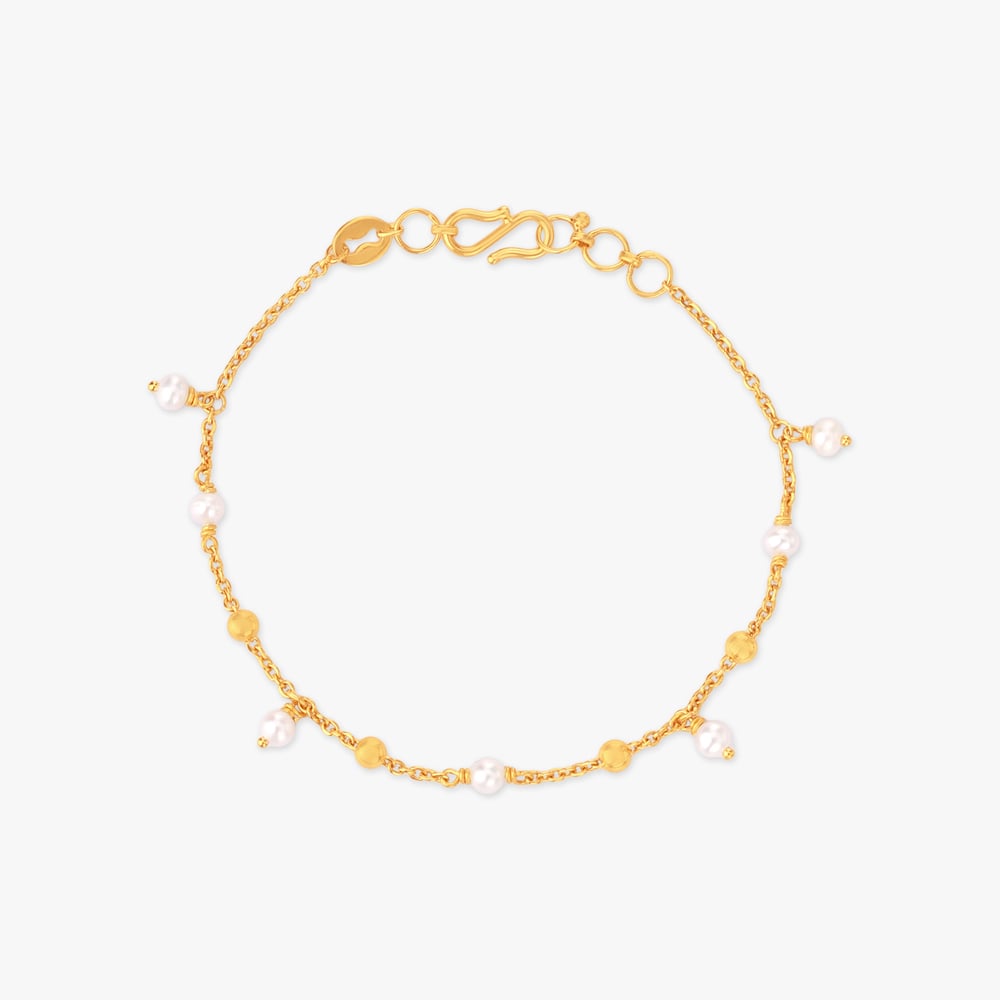 Moonlit Bead Gold Bracelet,,hi-res image number null