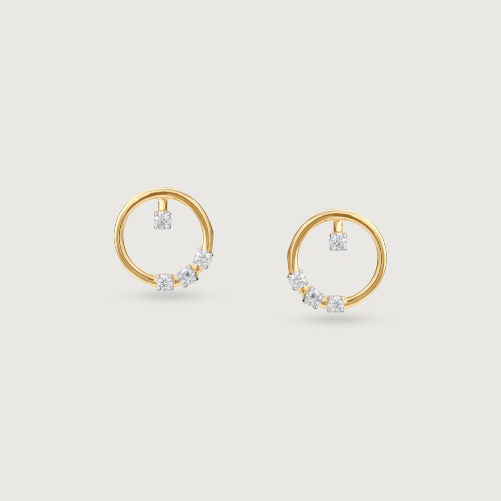 Twinkling Loop Diamond Earrings,,hi-res image number null
