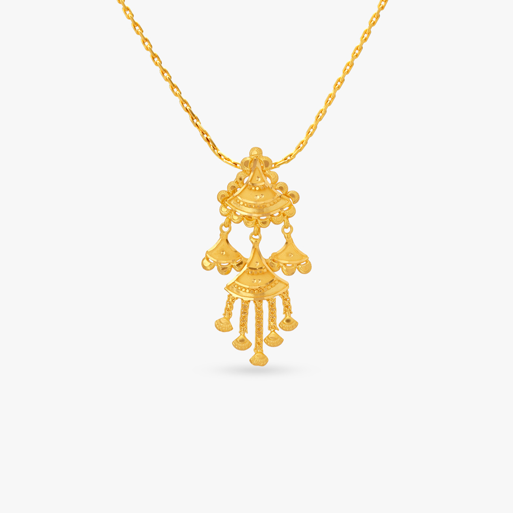 Jhalar Cascade Gold Maang Tikka,,hi-res image number null