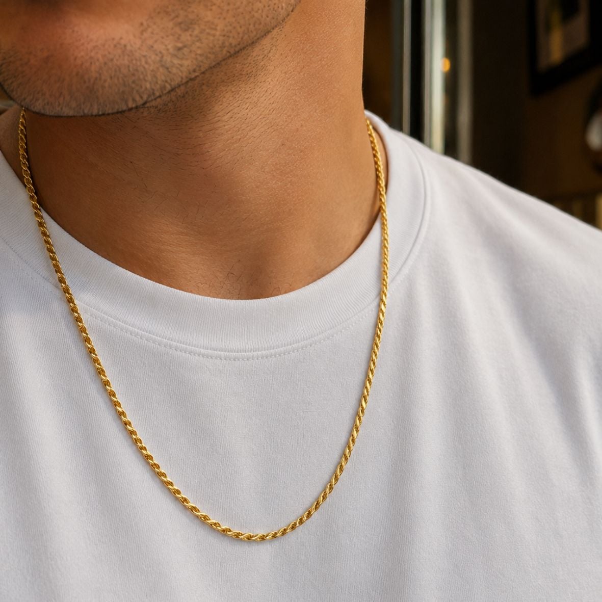 Cross Links Gold Chain For Men,,hi-res image number null