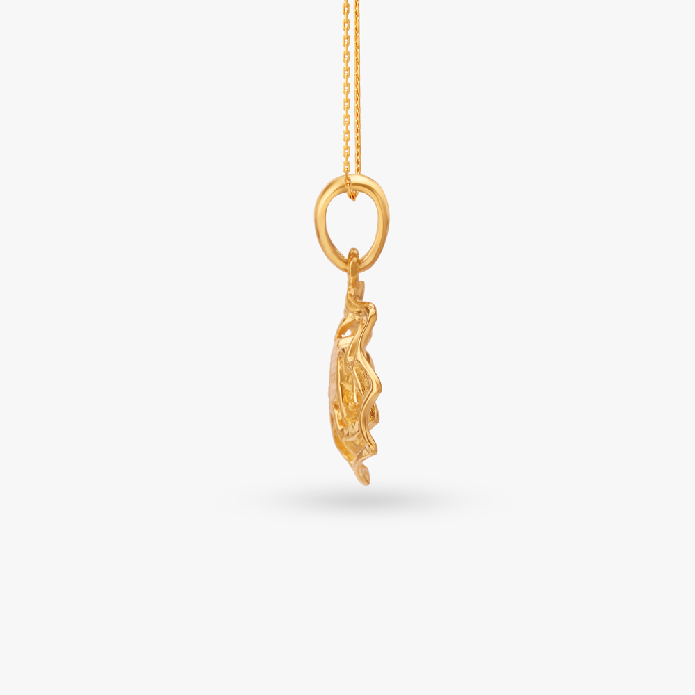 Floral Gold Pendant,,hi-res image number null