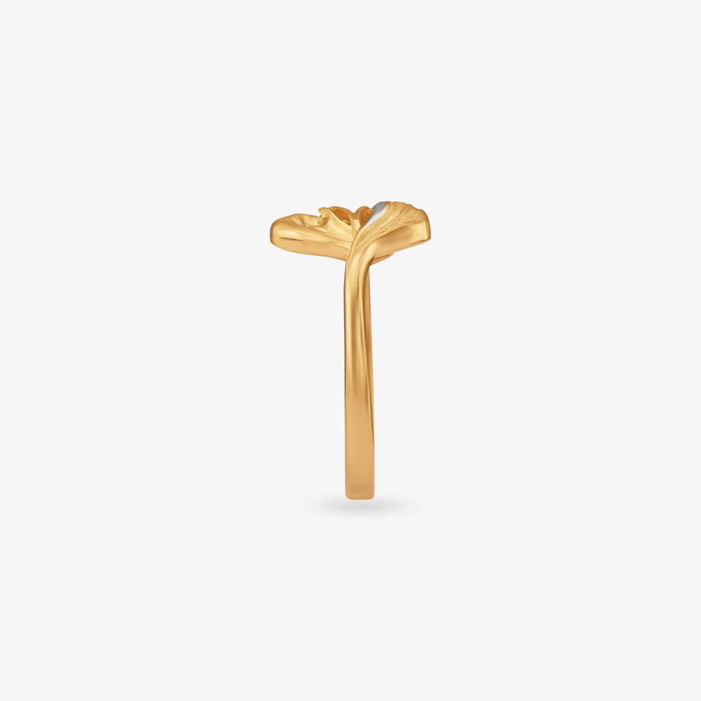 Flowing Petal Gold Ring,,hi-res image number null