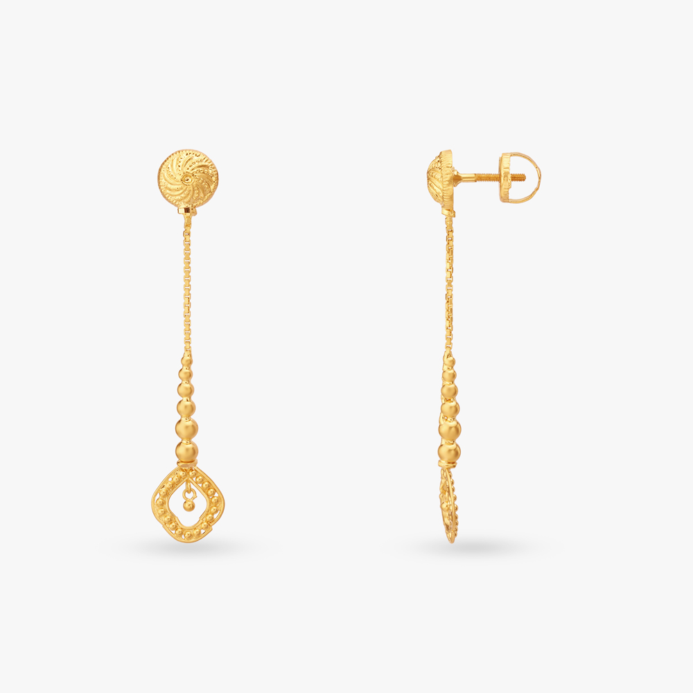 Filigree Gold Drop Earrings,,hi-res image number null