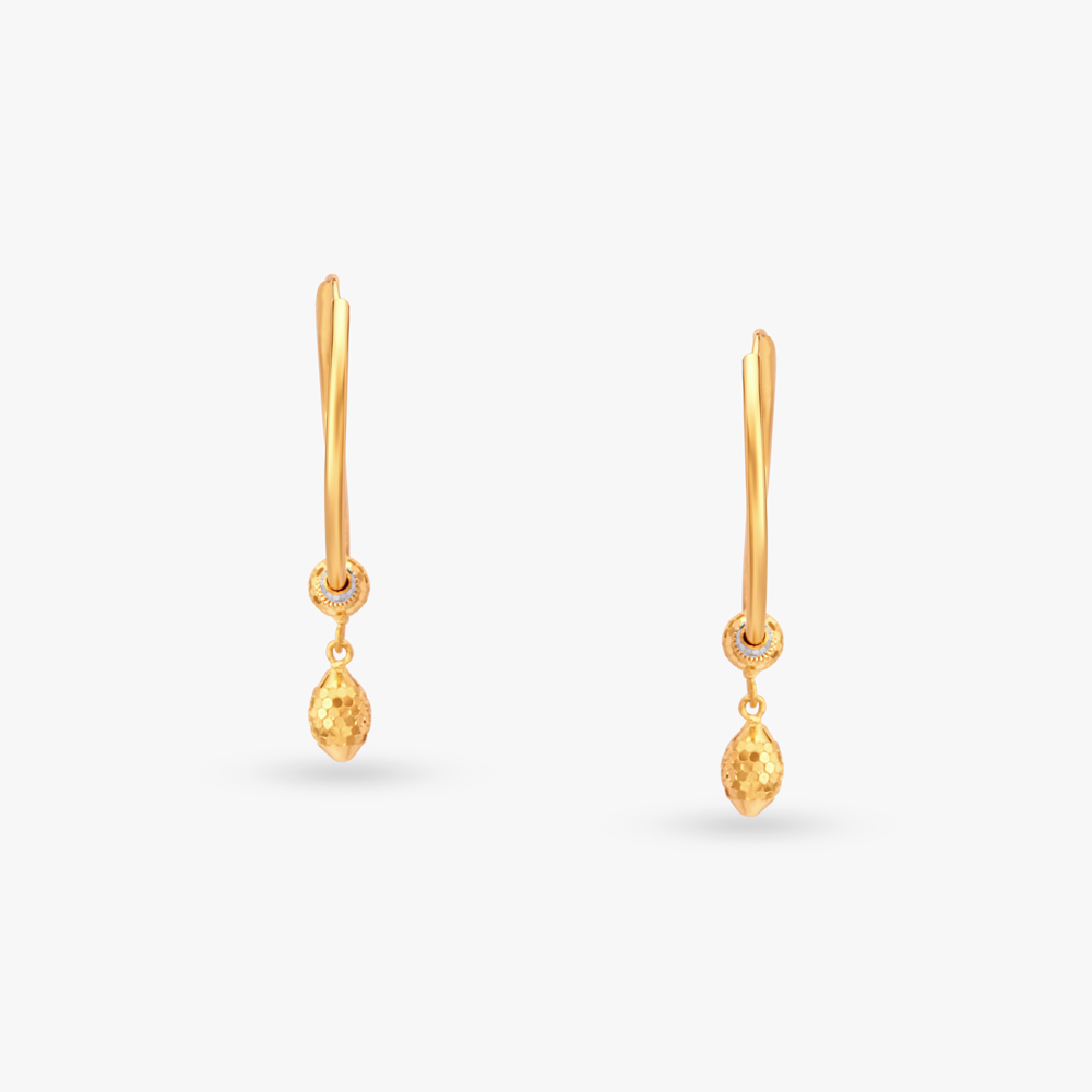 Hammered Gold Hoop Earrings,,hi-res image number null
