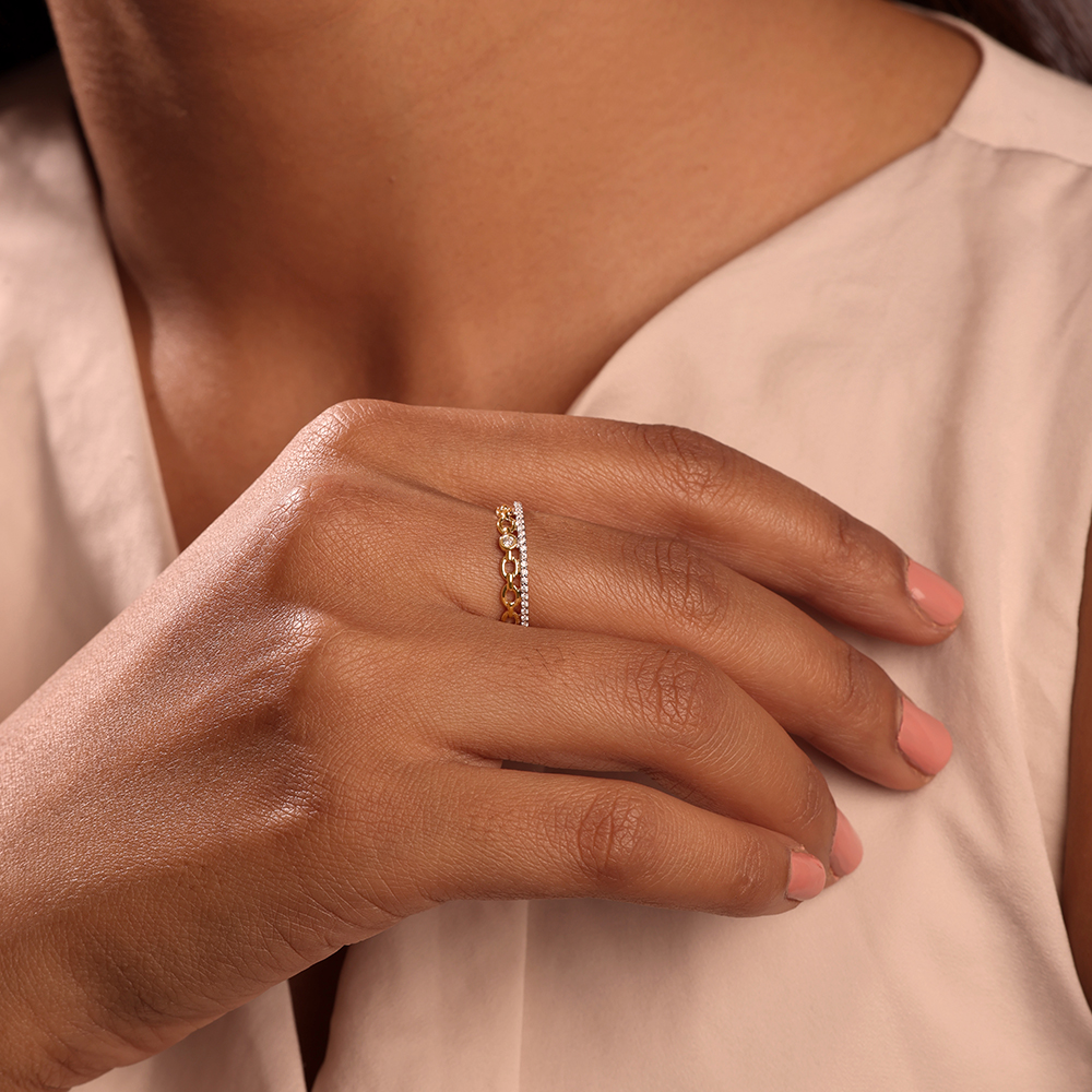 Crown Jewel 14KT Gold & Diamond Ring,,hi-res image number null