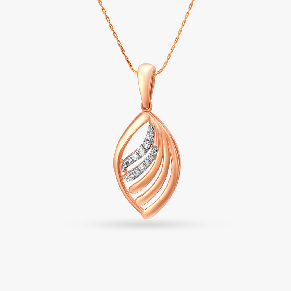 Charming Dual Toned Diamond Pendant