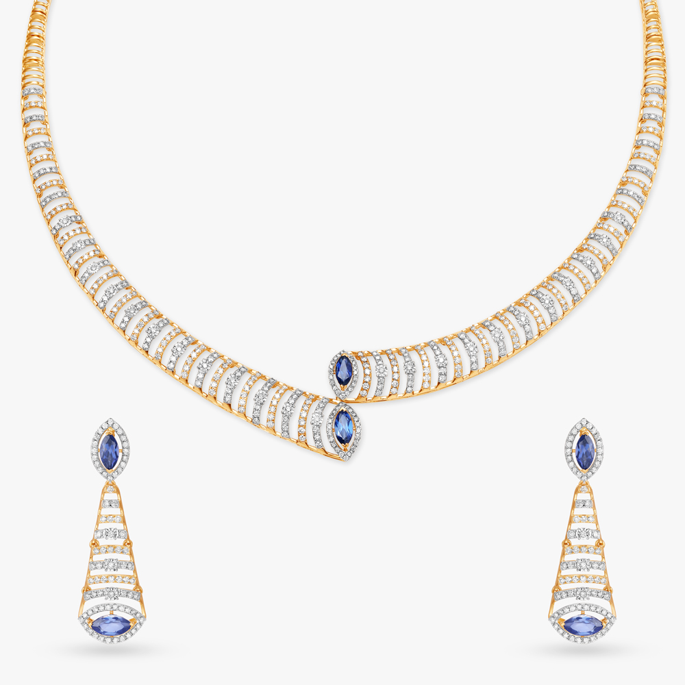 Locks of Love Natural diamond Necklace Set,,hi-res image number null