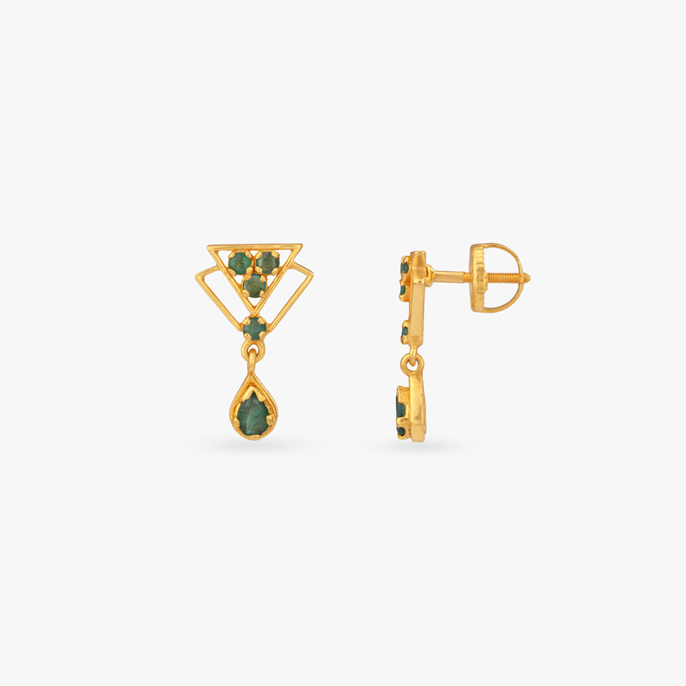 Regal Prism Gold Drop Earrings,,hi-res image number null