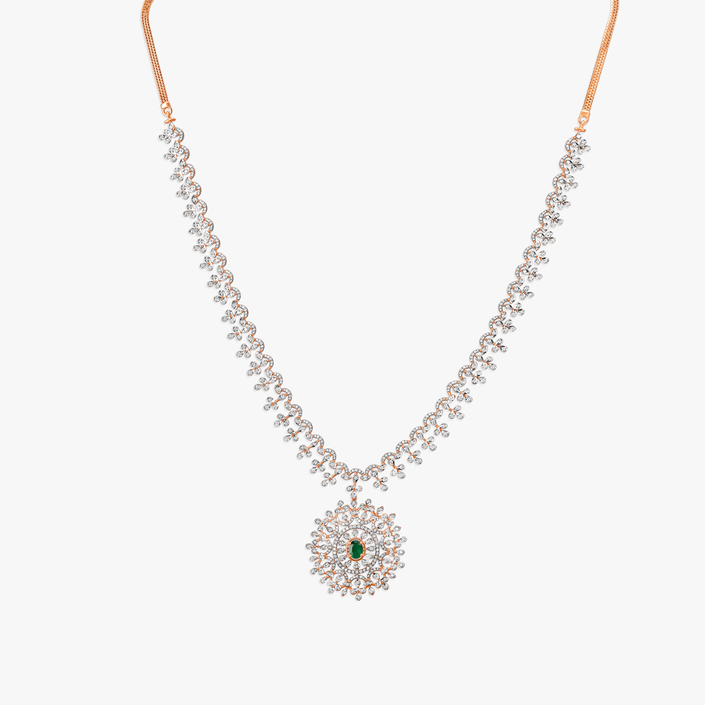 Verdant Glow Diamond Necklace Set,,hi-res image number null