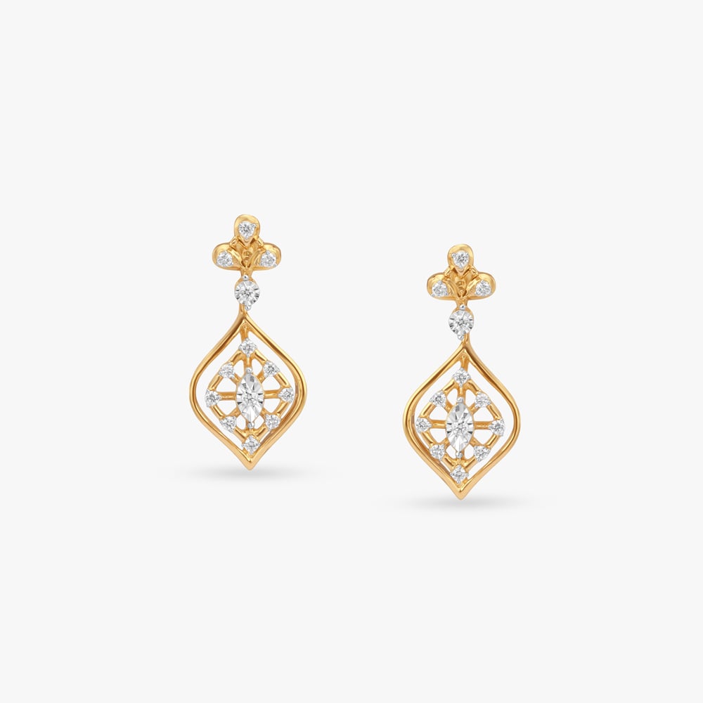 Blossom Radiance Diamond Drop Earrings,,hi-res image number null