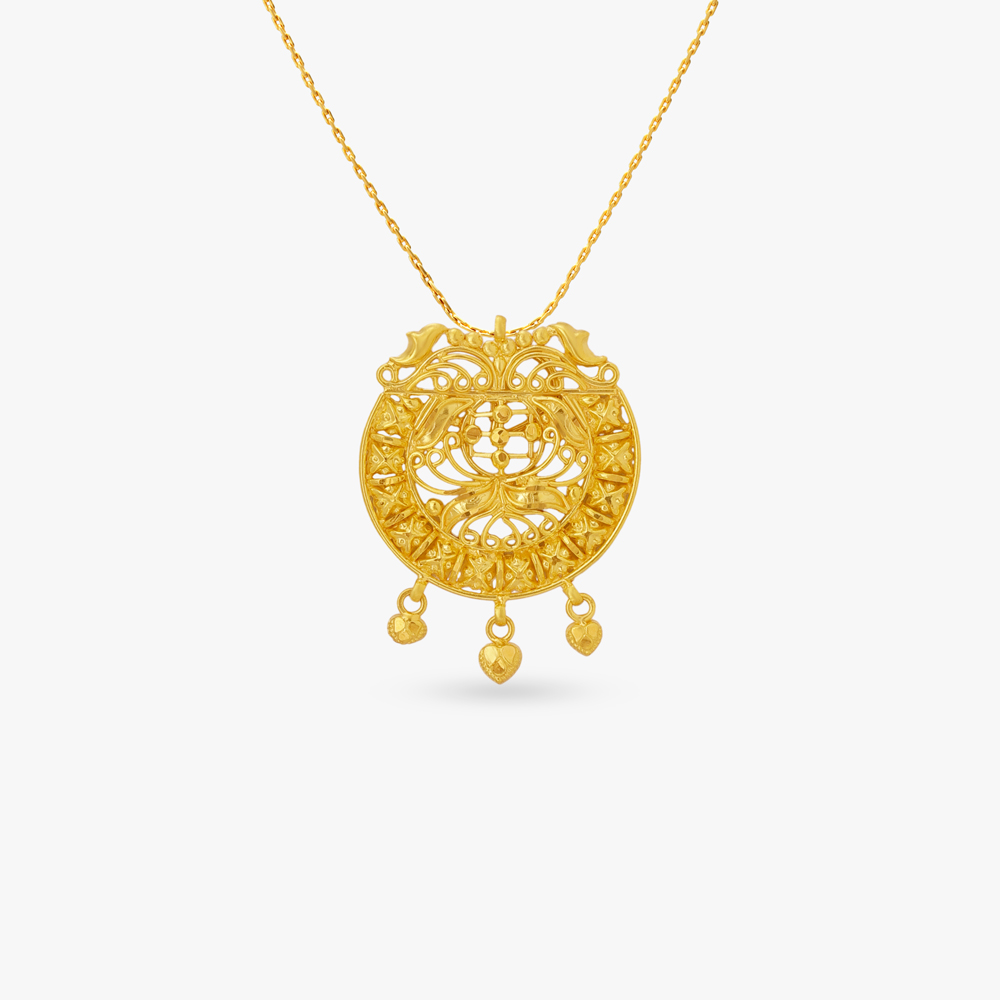 Ornate Circle Gold Maang Tikka,,hi-res image number null