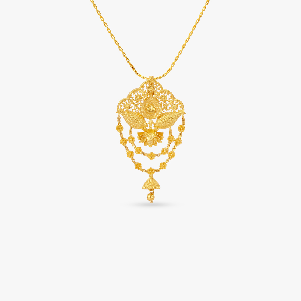 Scalloped Silhouette Gold Maang Tikka,,hi-res image number null
