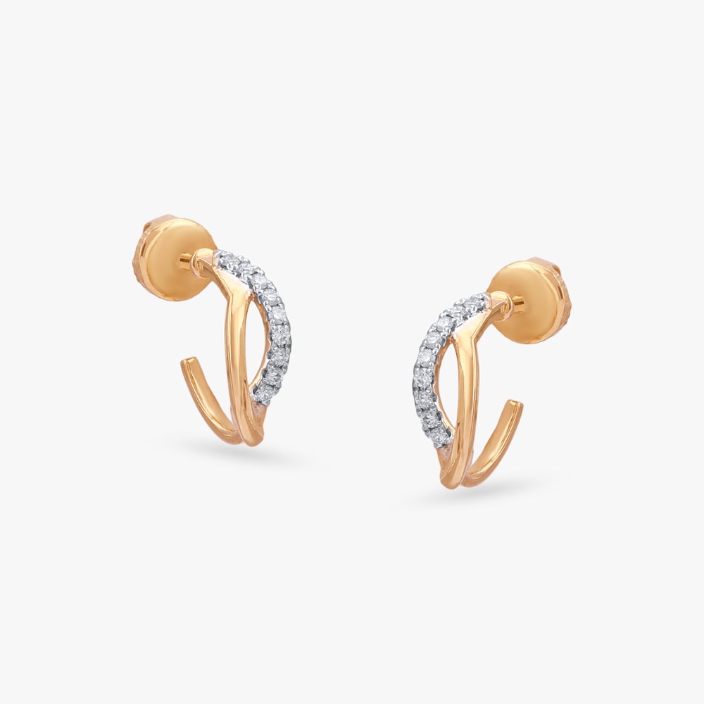Sleek Charm Diamond Stud Earrings,,hi-res image number null