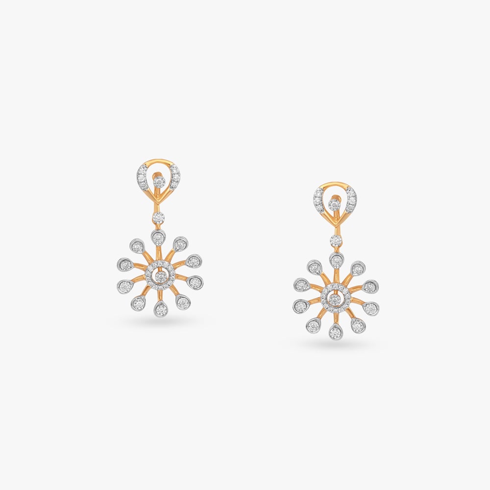 Dancing Rays Diamond Drop Earrings,,hi-res image number null