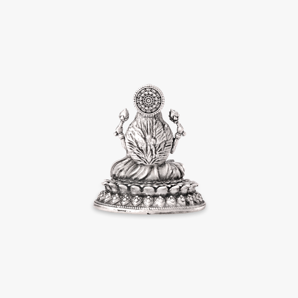 Sacred Ganesha and Lakshmi Silver Idol,,hi-res image number null