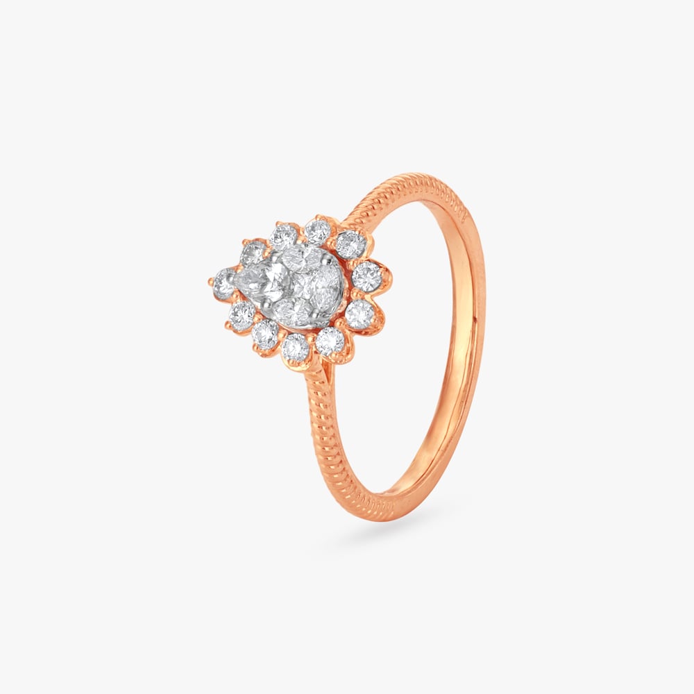 

Delicate Drop Diamond Finger Ring