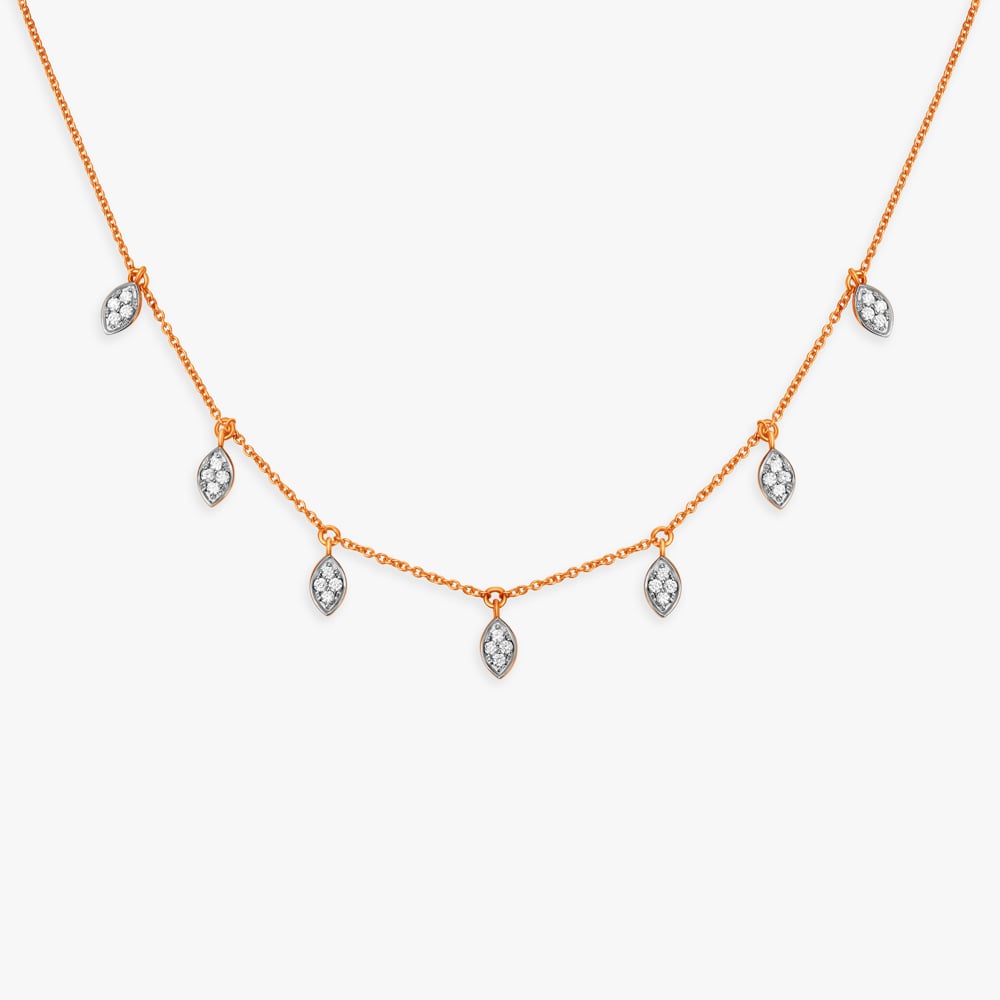 Sparkling Leaves Diamond Necklace