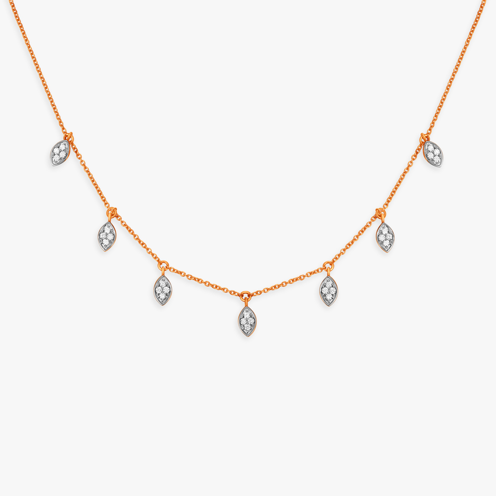 Single line diamond necklace on sale tanishq