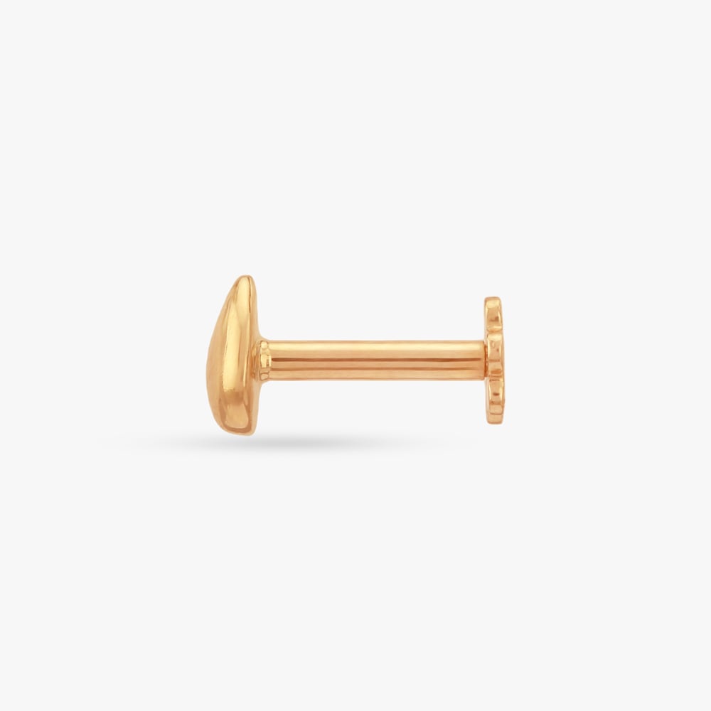 Classic Droplet Gold Nose Pin,,hi-res image number null