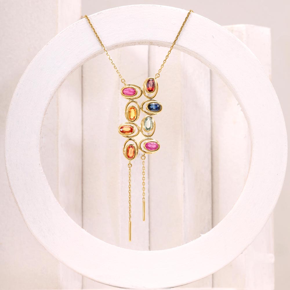 Glow Drop Sapphire Necklace,,hi-res image number null