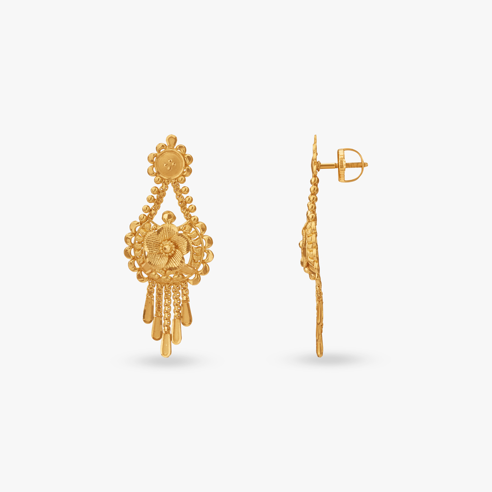 Ornate Square Gold Necklace Set,,hi-res image number null