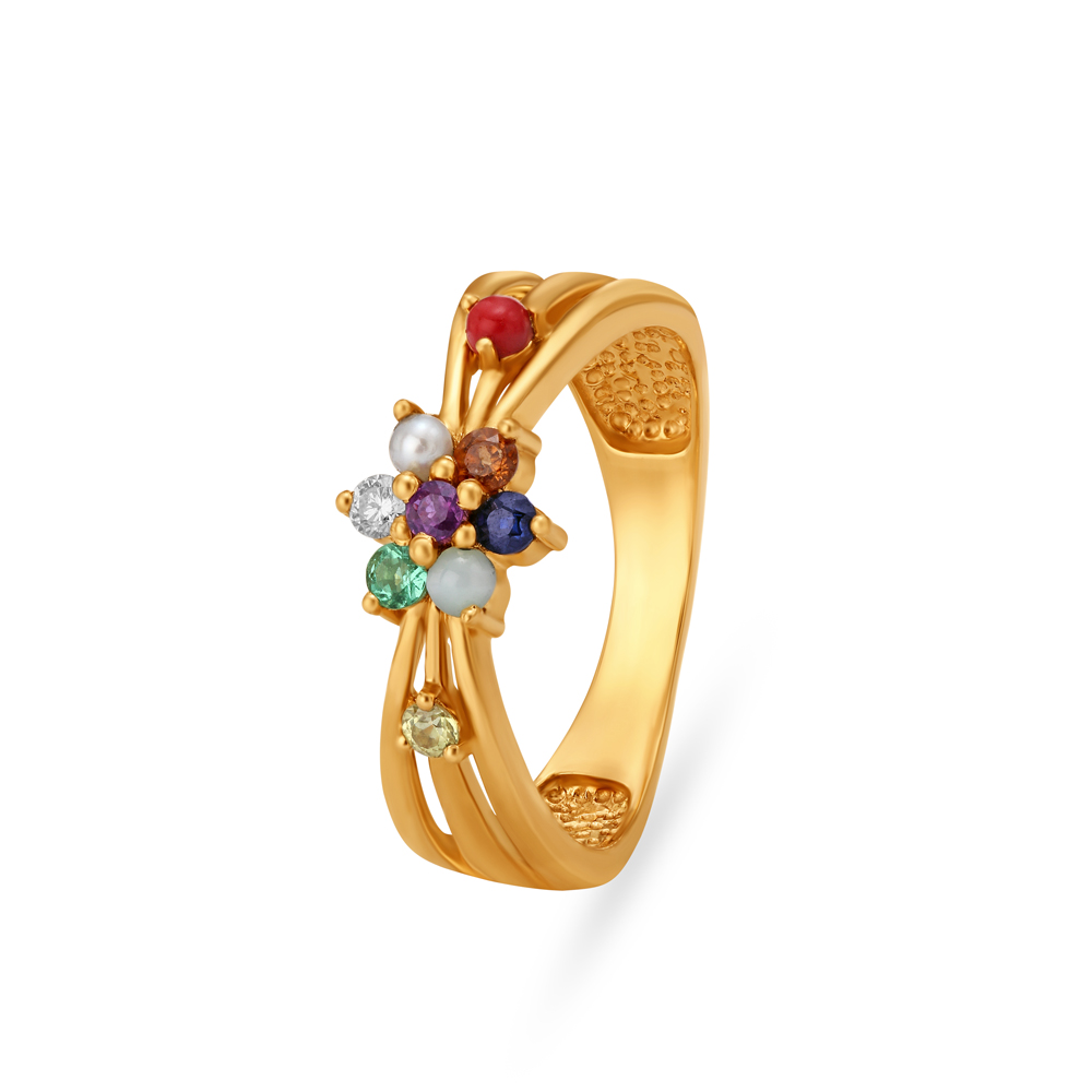 Golden Gold Navaratna Ring Approx. Weight 5.452 Gram at best price in  Thrissur