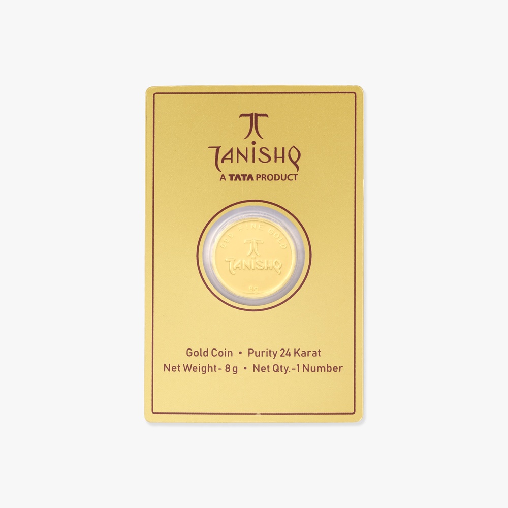 8 gram 24 Karat Gold Coin with Ganesha Motif,,hi-res image number null