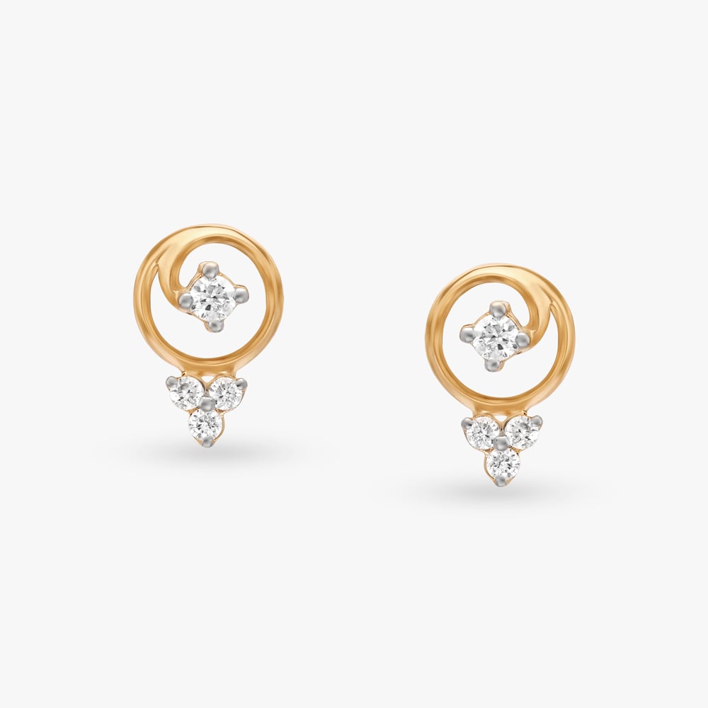 

Swirling Elegance Diamond Stud Earrings