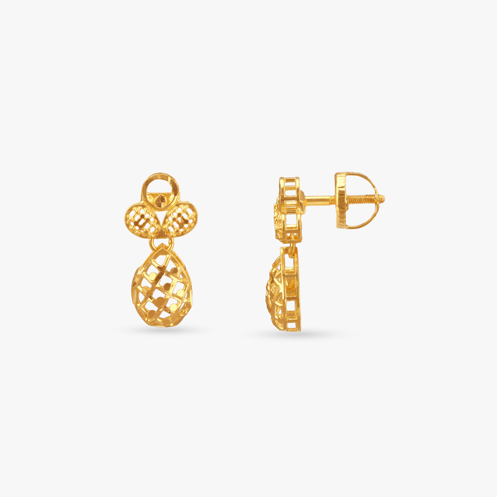 Leaf Drop Gold Necklace Set,,hi-res image number null
